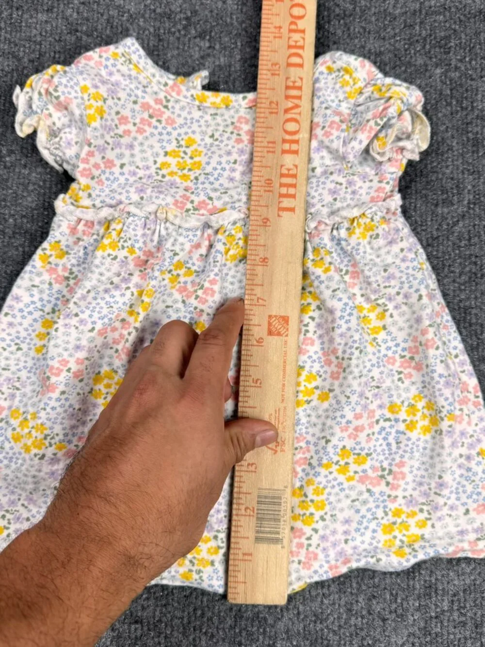 Carter's Baby Girls 6M Floral Ruffled Short Sleeve Dress 100% Cotton